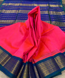 KSC - Double shaded Pink with Mayil kazhuthu Korvai