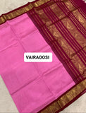 KSC -  Baby Pink/Maroon Vaira Oosi Korvai
