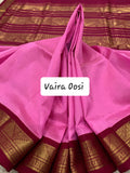 KSC -  Baby Pink/Maroon Vaira Oosi Korvai