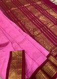 KSC -  Baby Pink/Maroon Vaira Oosi Korvai