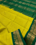 KSC - Dual shaded Lemon Yellow/Green Kattam Korvai