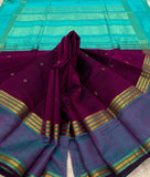 KSC -  Double shaded Nagapazham/Teal buttis