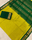 KSC - Dual shaded Lemon Yellow/Green Kattam Korvai