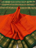 KSC - Dual shaded Orange/Green Kattam Korvai