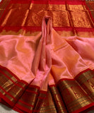 KSC - Peach/Red Korvai