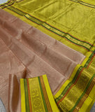 KSC - Double shaded Golden Beige with Canary Yellow Korvai