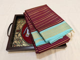 KSS - Maroonish Brown/Turquoise Korvai