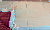KSS - Maroonish Brown/Turquoise Korvai