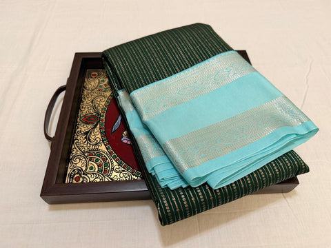 KSS - Dark Green/Turquoise Korvai