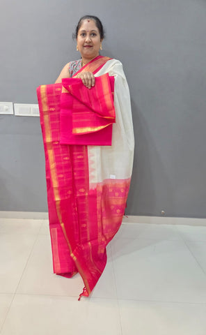 KSC - Half White/Pink Korvai