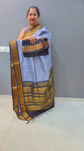 KSC - Greyish Blue/Black Korvai