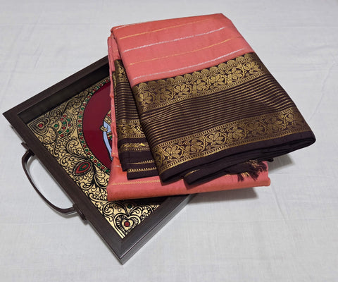 KSS - Dark Peach/Brown Veldari Korvai