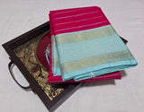 KSS - Tomato Pink/Blue Veldari Korvai