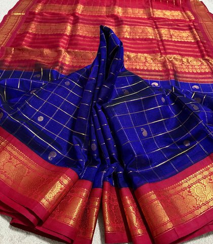 KSC - Blue/Maroon Korvai