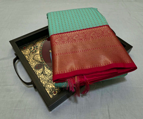 KSS - Pista Green/Pink Lakshadeepam Korvai