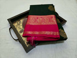 KSS - Bottle Green/Pink Korvai