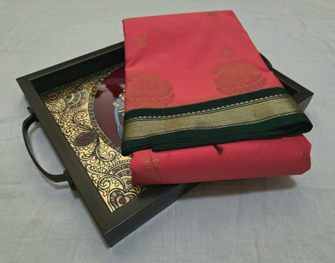KSS - Dark Peach/Bottle Green Korvai