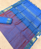 KSC - Triple shaded Blue/lavender/Maroon with Ananda Blue Vaira oosi