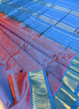 KSC - Triple shaded Blue/lavender/Maroon with Ananda Blue Vaira oosi