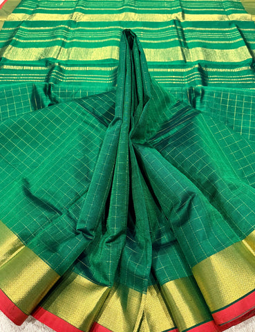 KSC - Double shaded Emerald Green Kattam