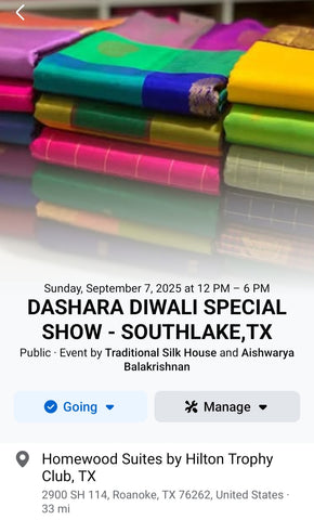 Sep 7th - Dashara Diwali Special - Southlake,TX