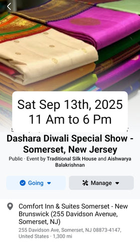 Sep 13th - Dashara Diwali Special - Somerset,NJ