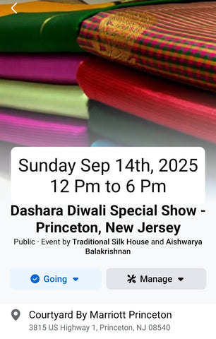 Sep 14th - Dashara Diwali Special - Princeton,NJ