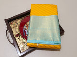 KSS - Mango Yellow/Blue Chevron Korvai