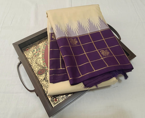 KSS - Ivory/Wine Korvai