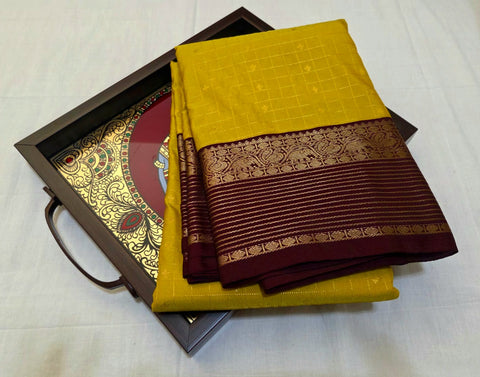 KSS - Lemon Yellow/Brown Korvai