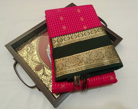 KSS - Rani Pink/Bottle Green Korvai