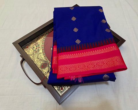 KSS - Royal Blue/Pink Korvai