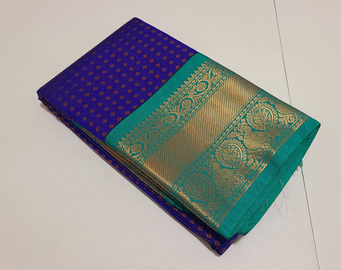 KSS - Lakshadeepam Violetish Blue/Green korvai