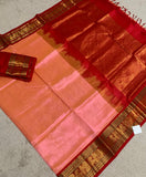 KSC - Peach/Red Korvai