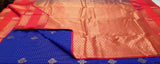 KSS - Blue/Peachy Orange Korvai
