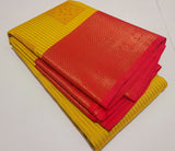 KSS - Mustard Yellow/Tomato Pink Korvai