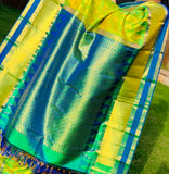 KHEE - Double shaded Lime Green/Peacock Blue