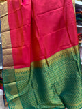 KHEE - Double Shaded Orangish Pink with Emerald Green