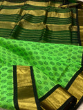 KSC - Parrot Green with Black Korvai
