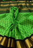 KSC - Parrot Green with Black Korvai